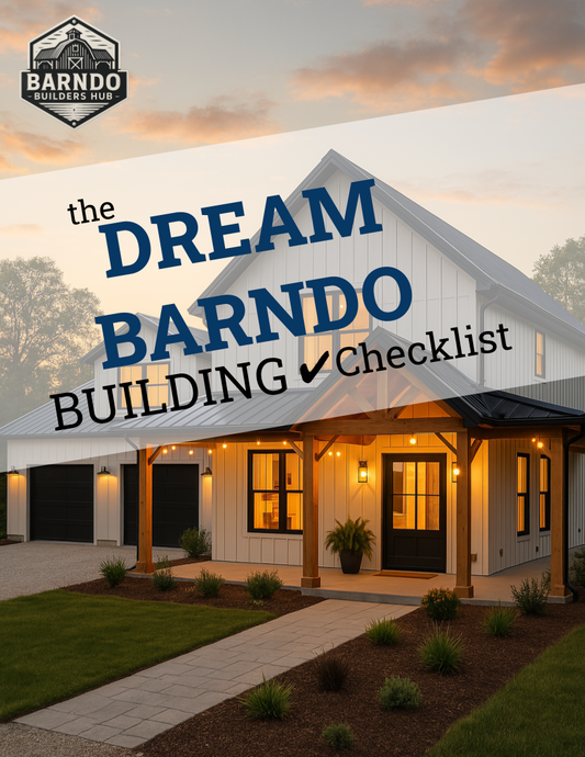The Dream Barndo Building Checklist